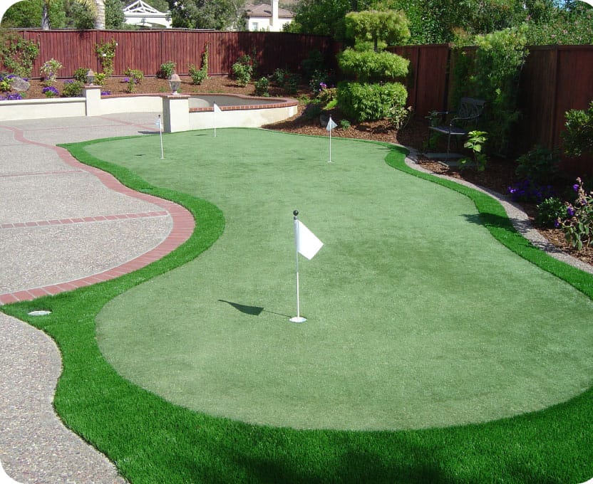 Putting green for backyard